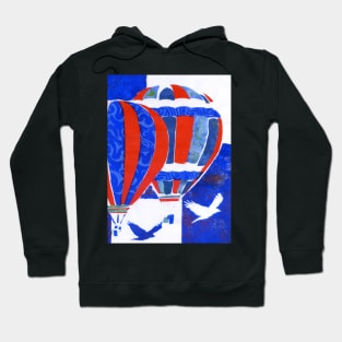 Hot Air Balloon Red White and Blue Hoodie